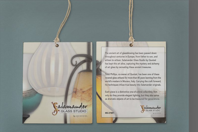 Salamander Glass Studio Collection_Product Line Hang Tag